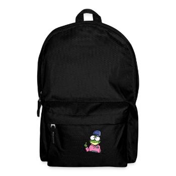 Frog shows middle finger - Backpack - black - Front