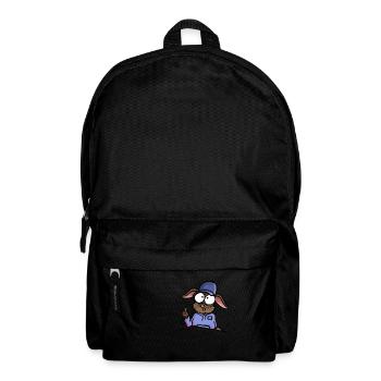 shows middle finger - Backpack - black - Front