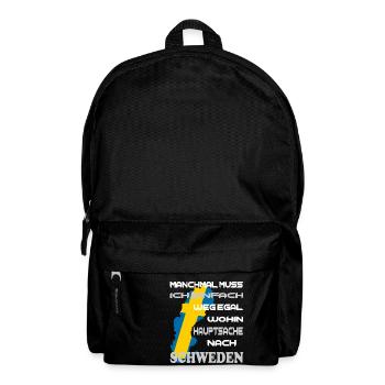 SCHWEDEN ANGELN Urlaub - Rucksack - Schwarz - Vorne