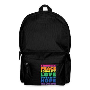 Rainbow Colors Diversity Inclusion - Backpack - black - Front