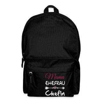 mama ehefrau chefin 01 - Rucksack - Schwarz - Vorne