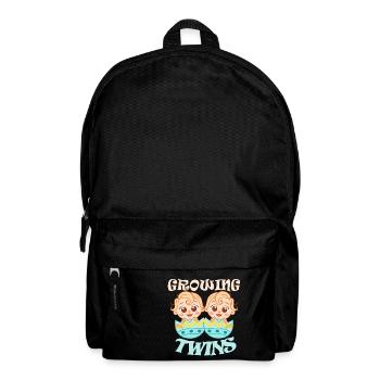 Jumeaux Enceinte maman Grandir Bébé Cadeau - Sac à dos - noir - Devant