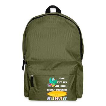 Hawaii Honolulu Hawaiian Geschenk - Rucksack - Olivgrün - Vorne