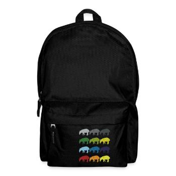 Neon Pop Art Retro Tapir Tier Geschenkidee - Rucksack - Schwarz - Vorne