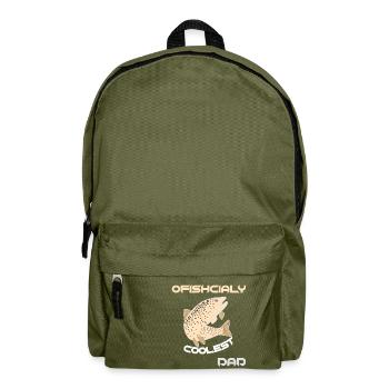 Fish Fisherman Brown Trout Trout Dad Angler - Backpack - olive green - Front