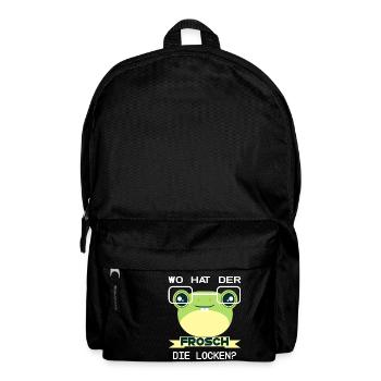 Frosch Frösche quak Kröte Lurch - Rucksack - Schwarz - Vorne