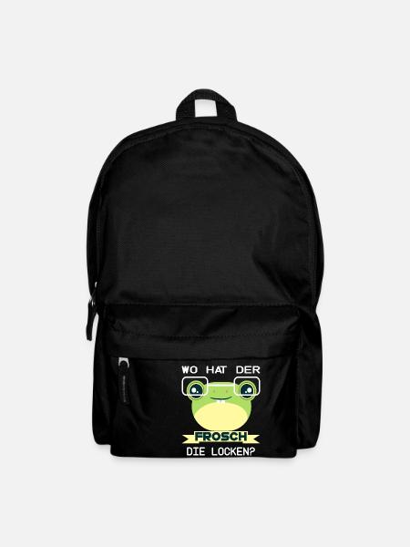 Frosch Frösche quak Kröte Lurch - Rucksack - Schwarz