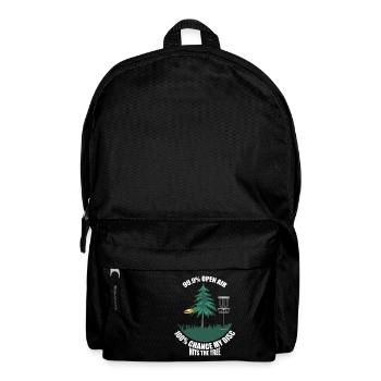 Disc Golf Retro Lustiges Design für Spieler und - Rucksack - Schwarz - Vorne