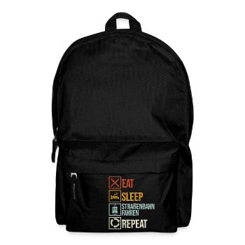 Straßenbahnfahrer Spruch Straßenbahn - Rucksack - Schwarz - Vorne