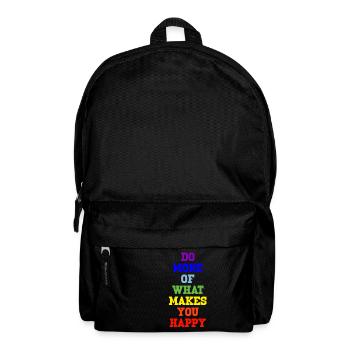 peace regenbogen - Rucksack - Schwarz - Vorne