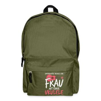 Ukulele nicht unterschätzen kleine Gitarre - Rucksack - Olivgrün - Vorne