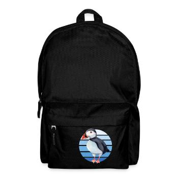 Puffin Parrot Lunde Bird Cadeau - Sac à dos - noir - Devant