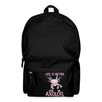 La vie est meilleure avec un axolotl - Sac à dos - noir - Devant