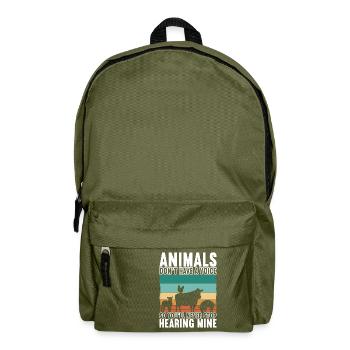 Vegan Vegetarians - Backpack - olive green - Front