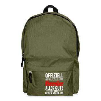 Abschiedsgeschenk Jobwechsel Kollege - Rucksack - Olivgrün - Vorne