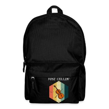 Cello Just Cellin Design für Cellisten - Rucksack - Schwarz - Vorne
