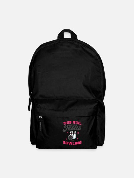 Bowler Kegeln This Girl Runs On Jesus And Bowling - Rucksack - Schwarz
