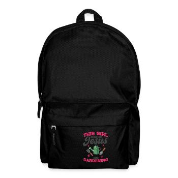 Gardener This Girl Runs On Jesus And Gardening - Backpack - black - Front