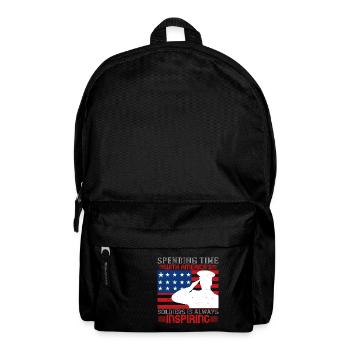 Spending time with america's soldiers is always - Backpack - black - Front
