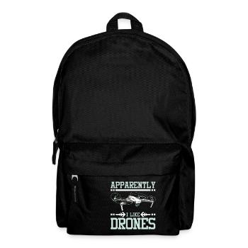 Apparently I like Drones - Backpack - black - Front
