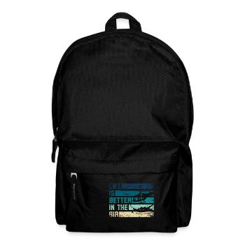La vie est meilleure dans l’hélicoptère aérien - Sac à dos - noir - Devant