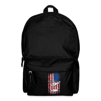 Hélicoptère drapeau américain des États-Unis - Sac à dos - noir - Devant