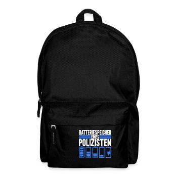 Polizei Polizist - Rucksack - Schwarz - Vorne