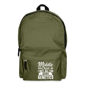 Middle Children Mittlere Geschwister - Rucksack - Olivgrün - Vorne