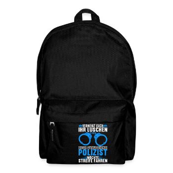 Polizei Polizist - Rucksack - Schwarz - Vorne