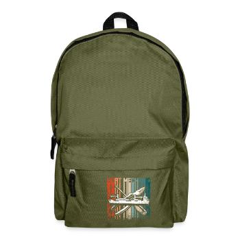Retro Vintage boat mechanic - Backpack - olive green - Front