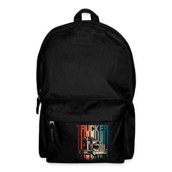 Retro Vintage Trucker - Rucksack - Schwarz - Vorne
