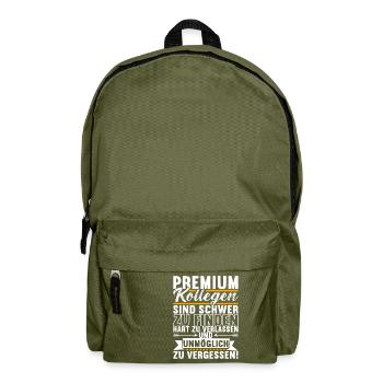 Abschiedsgeschenk Jobwechsel Kollege - Rucksack - Olivgrün - Vorne