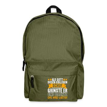 Abschiedsgeschenk Jobwechsel Kollege - Rucksack - Olivgrün - Vorne