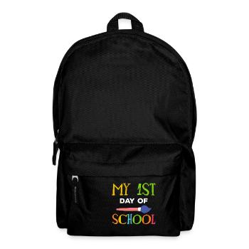 Mon 1er jour d’école - Cadeau de chemise d’inscription - Sac à dos - noir - Devant