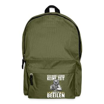 Sloth Lazy Laziness Late riser - Backpack - olive green - Front
