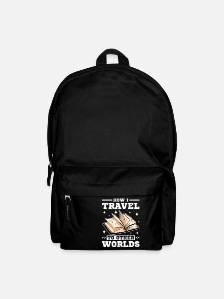 Travel to other worlds reading books - Rucksack - Schwarz