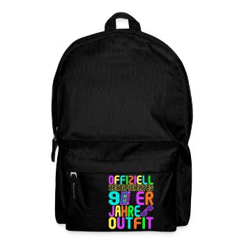 90er Party 90er Jahre - Rucksack - Schwarz - Vorne