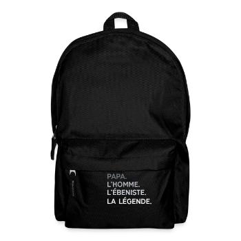 Papa Ébeniste L'Homme La Légende Cadeau Humour - Sac à dos - noir - Devant