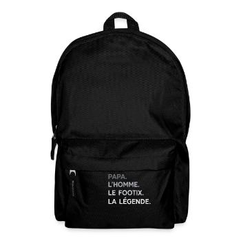 Papa Footix L'Homme La Légende Cadeau Footballeur - Sac à dos - noir - Devant