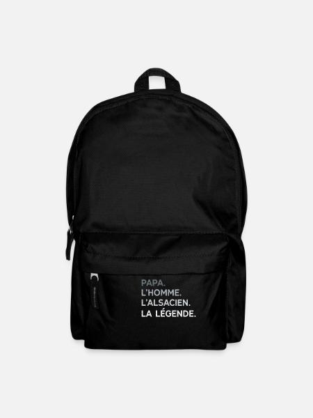Papa Alsacien L'Homme La Légende Cadeau Alsace - Sac à dos - noir
