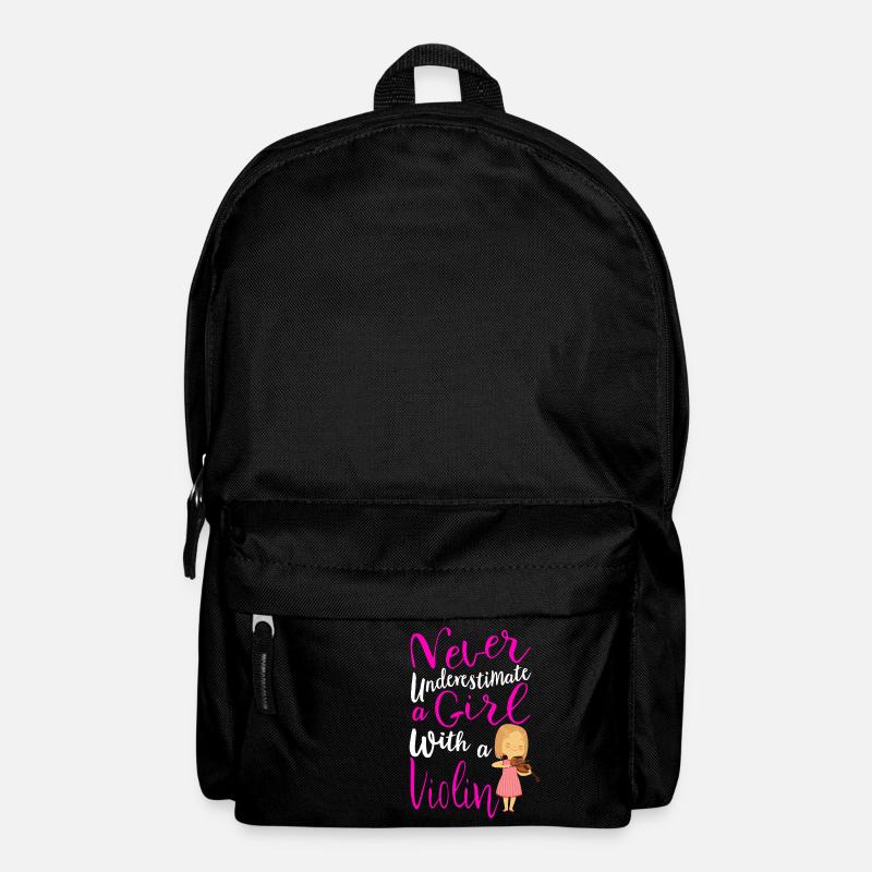 Ne sous-estimez jamais une fille avec un violon cool - Sac à dos - noir