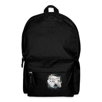 Horse motif with flowers horse - Backpack - black - Front