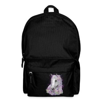 Horse Watercolor Horse Motif - Backpack - black - Front