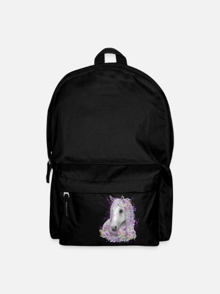 Aquarelle de cheval Motif de cheval - Sac à dos - noir