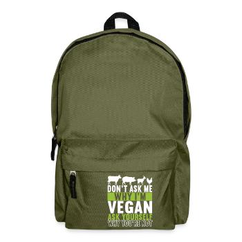 Vegan Vegetarians - Backpack - olive green - Front