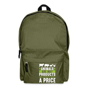 Vegan Vegetarians - Backpack - olive green - Front