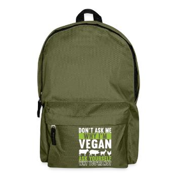 Vegan Vegetarians - Backpack - olive green - Front
