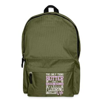 Flooring installer wife - Backpack - olive green - Front