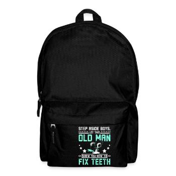 Laissez ce vieil homme vous montrer comment réparer les dents - Sac à dos - noir - Devant