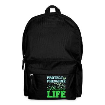 Protect and preserve marine life - Backpack - black - Front
